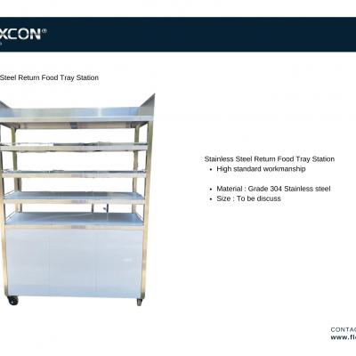 Stainless Steel Return Food Tray Station